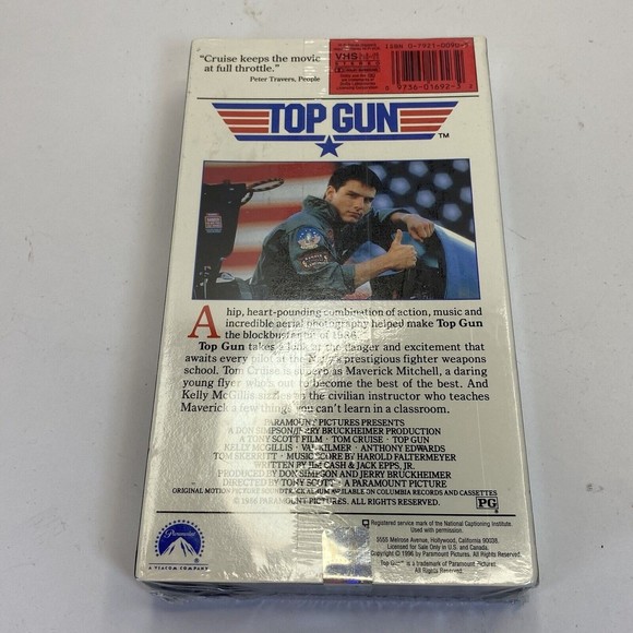 1996 Paramount SEALED VHS TOP GUN (1986) Tom Cruise Watermarks - Picture 3 of 9